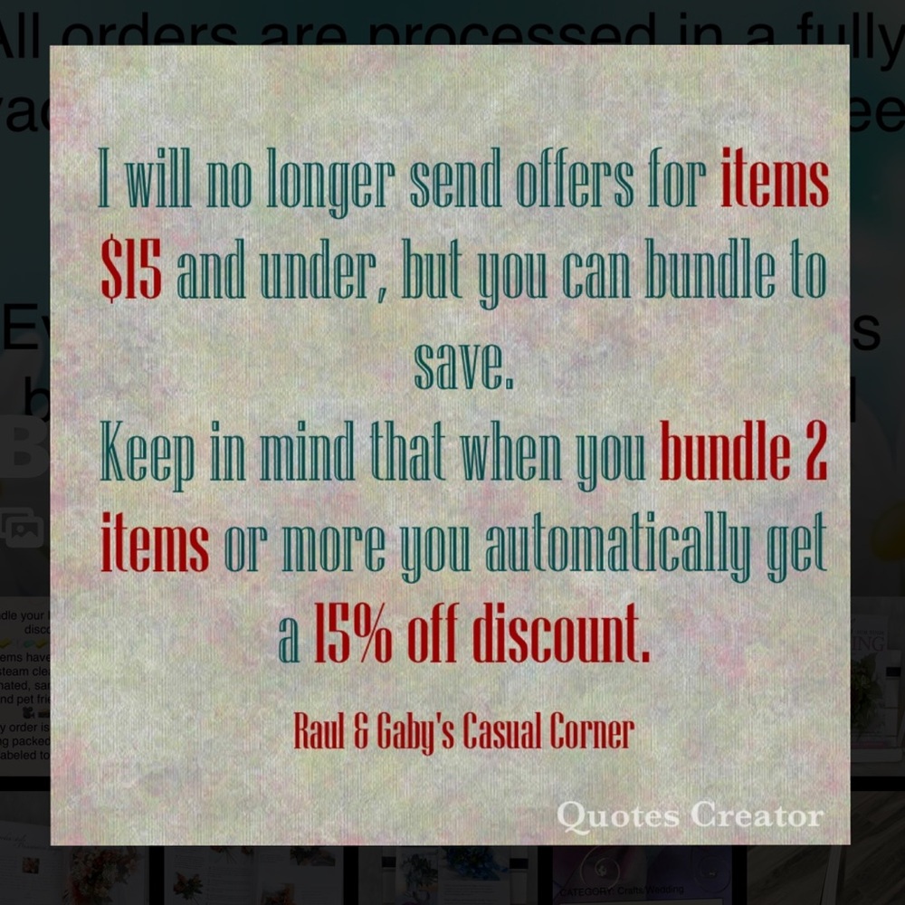PLEASE READ Making Offers? Please be considered 🥰